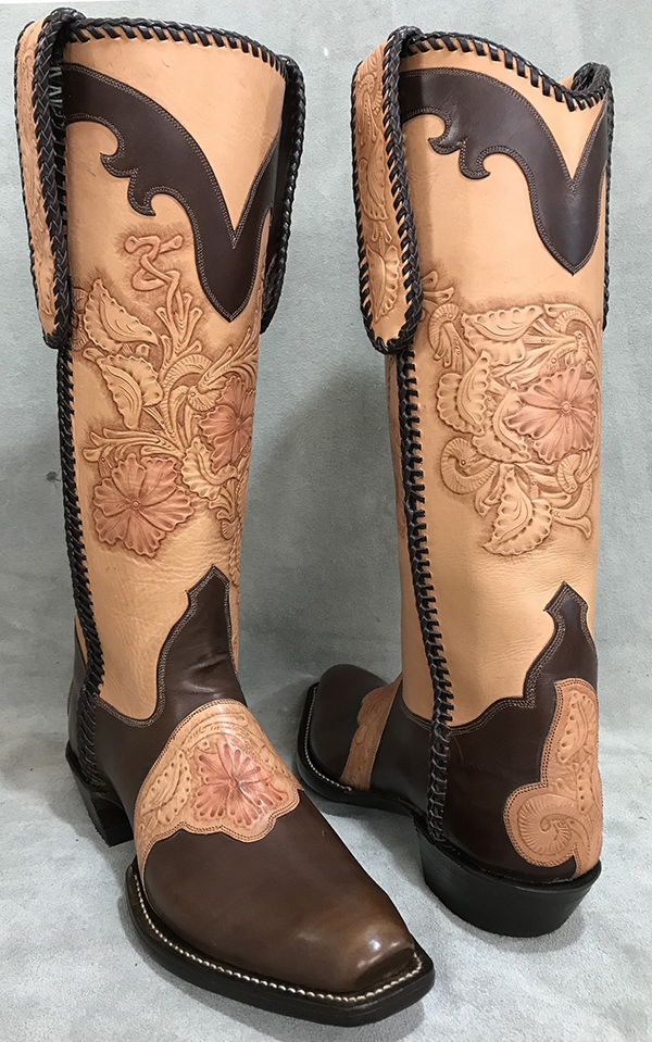 Fully fitted and carved "New Mexico" Boots by Buckaroo Custom Boots.