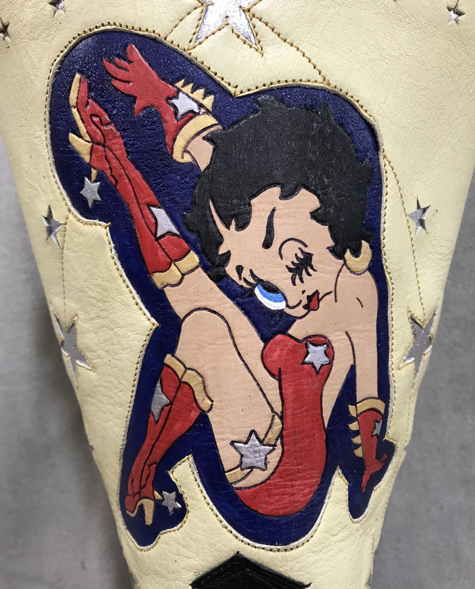 Fully fitted and carved "Betty Boop" Boots.