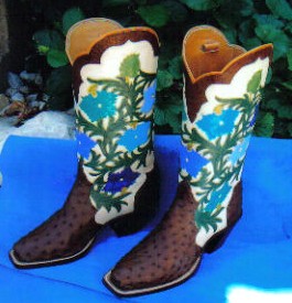 Fully fitted and carved "Prairie Rose" Boots.
