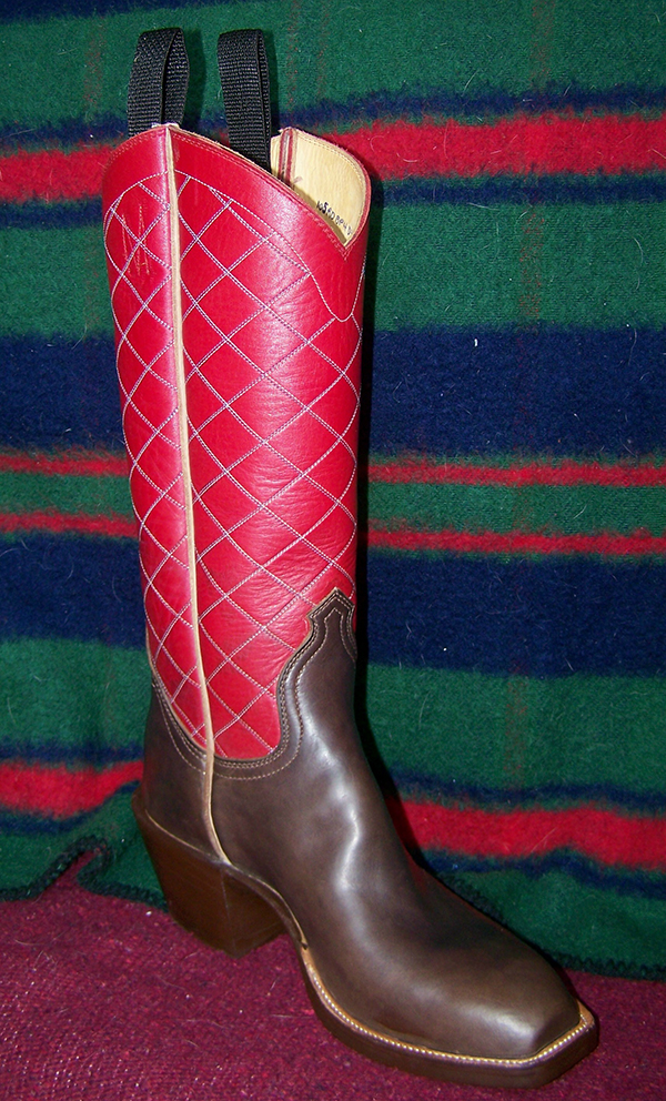 Custom Boots with stitched tops by Buckaroo Custom Boots.